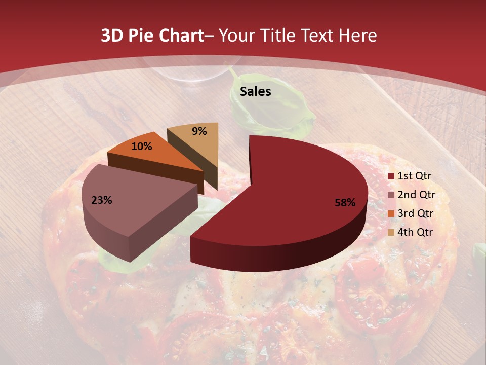 A Heart Shaped Pizza On A Cutting Board With Two Glasses Of Wine PowerPoint Template
