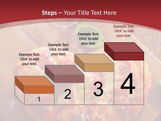A Heart Shaped Pizza On A Cutting Board With Two Glasses Of Wine PowerPoint Template