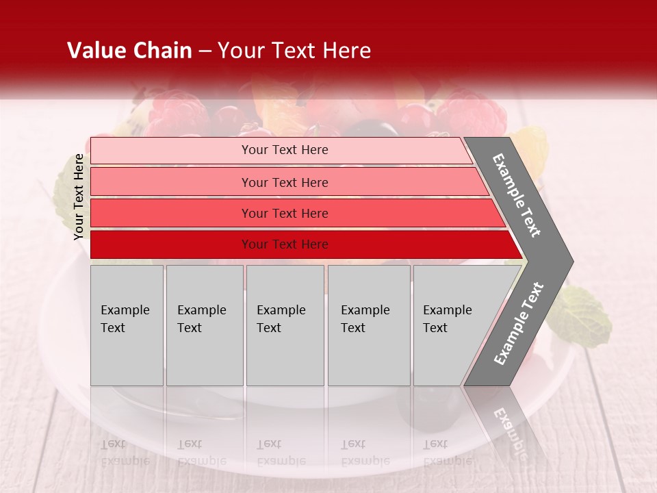 A Bowl Of Fruit With A Spoon On A Plate PowerPoint Template
