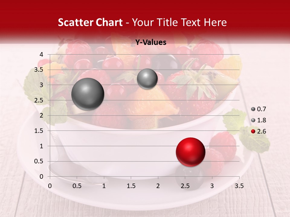 A Bowl Of Fruit With A Spoon On A Plate PowerPoint Template