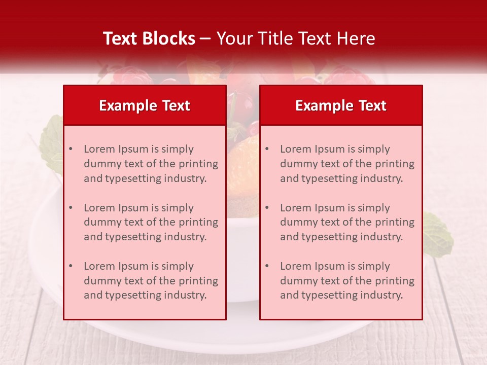 A Bowl Of Fruit With A Spoon On A Plate PowerPoint Template