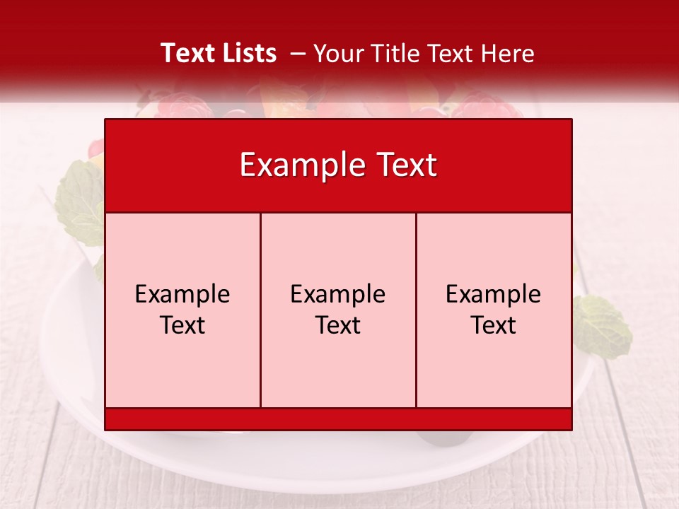 A Bowl Of Fruit With A Spoon On A Plate PowerPoint Template
