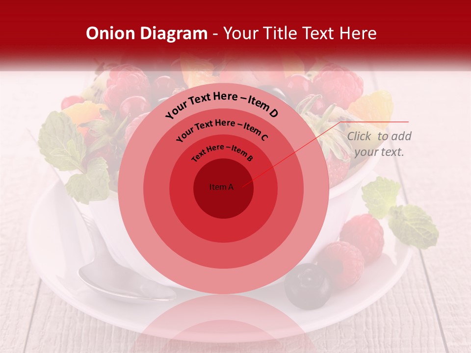 A Bowl Of Fruit With A Spoon On A Plate PowerPoint Template