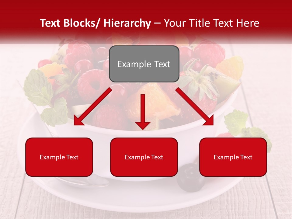 A Bowl Of Fruit With A Spoon On A Plate PowerPoint Template