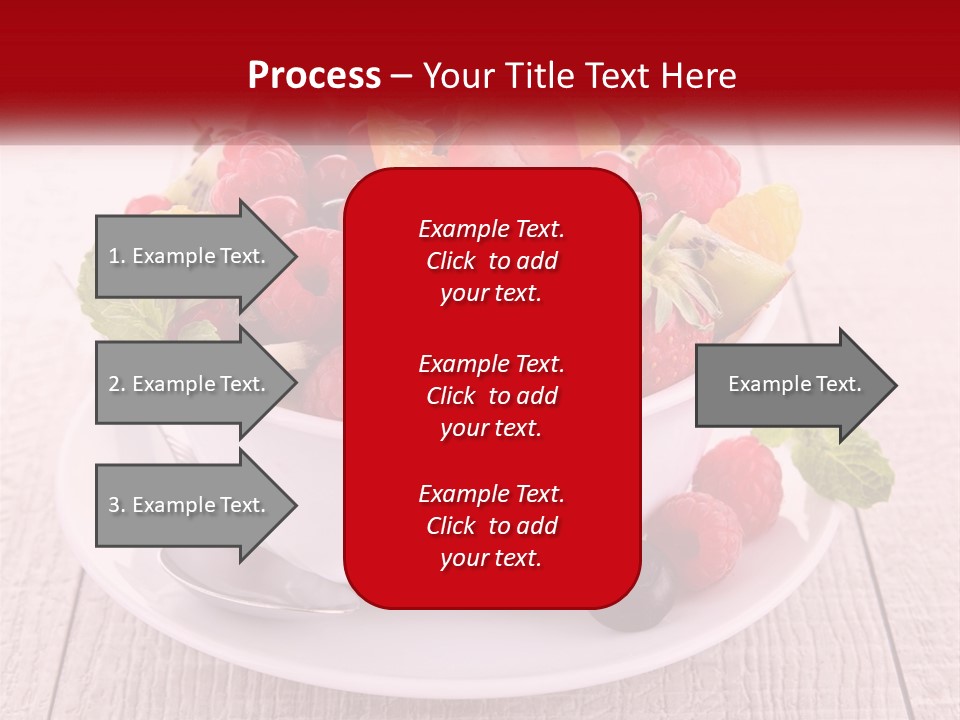 A Bowl Of Fruit With A Spoon On A Plate PowerPoint Template