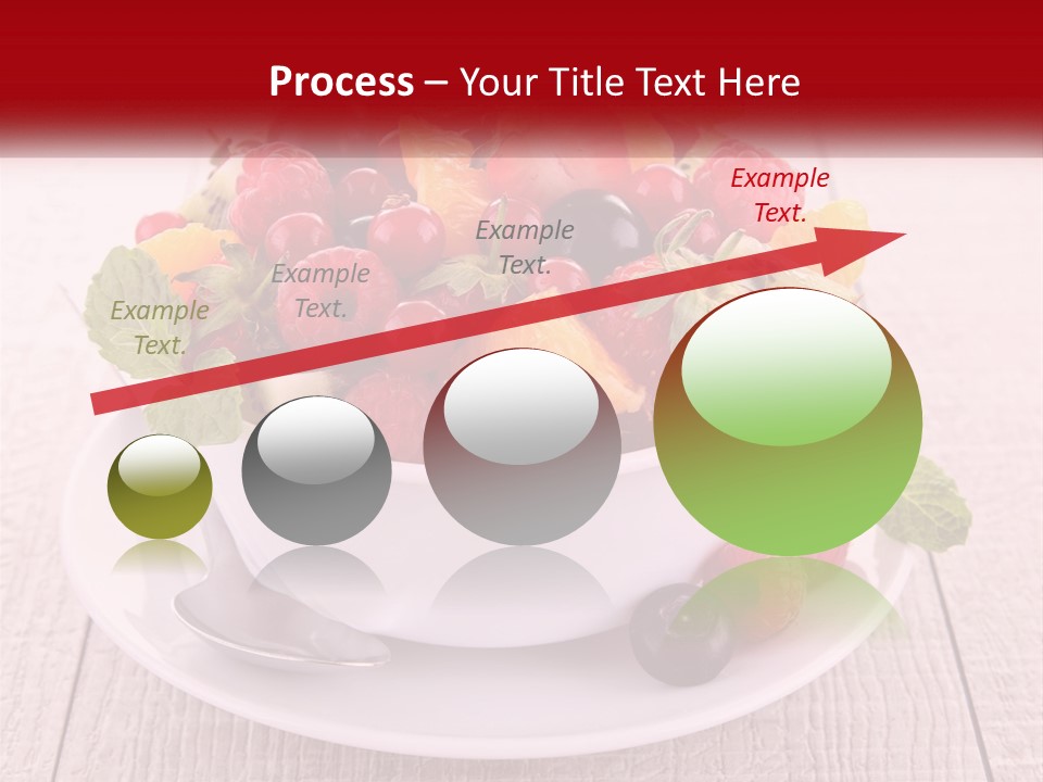 A Bowl Of Fruit With A Spoon On A Plate PowerPoint Template