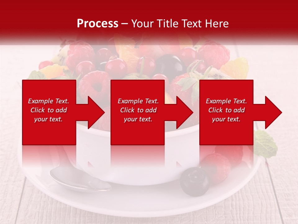 A Bowl Of Fruit With A Spoon On A Plate PowerPoint Template