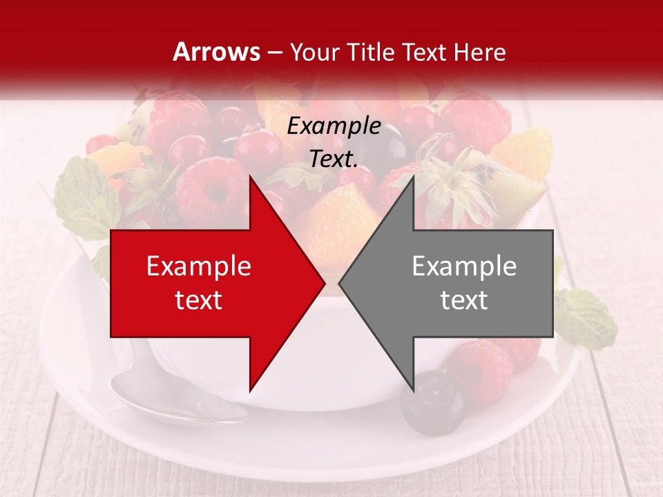 A Bowl Of Fruit With A Spoon On A Plate PowerPoint Template