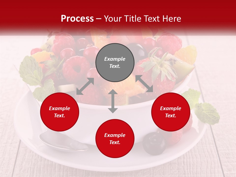 A Bowl Of Fruit With A Spoon On A Plate PowerPoint Template
