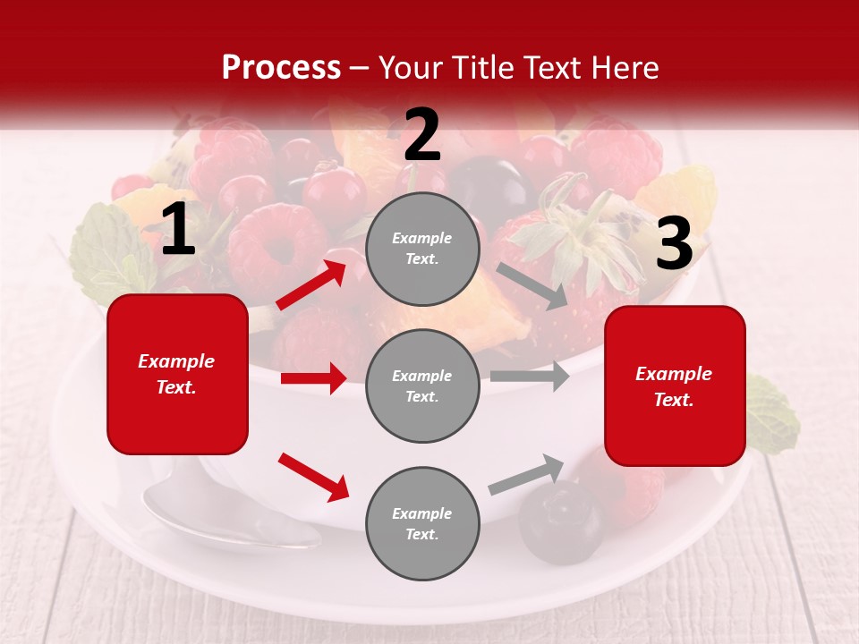 A Bowl Of Fruit With A Spoon On A Plate PowerPoint Template