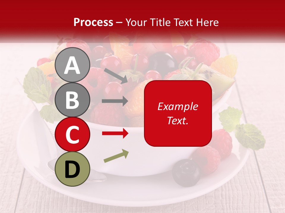 A Bowl Of Fruit With A Spoon On A Plate PowerPoint Template