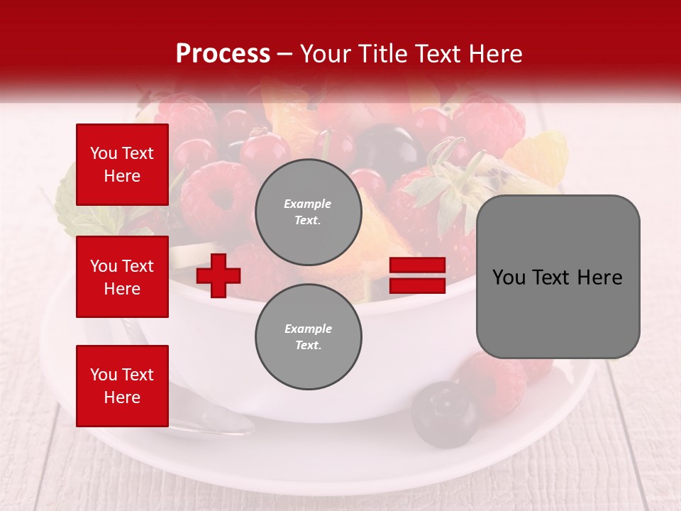 A Bowl Of Fruit With A Spoon On A Plate PowerPoint Template