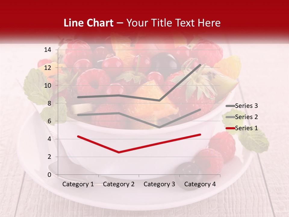 A Bowl Of Fruit With A Spoon On A Plate PowerPoint Template