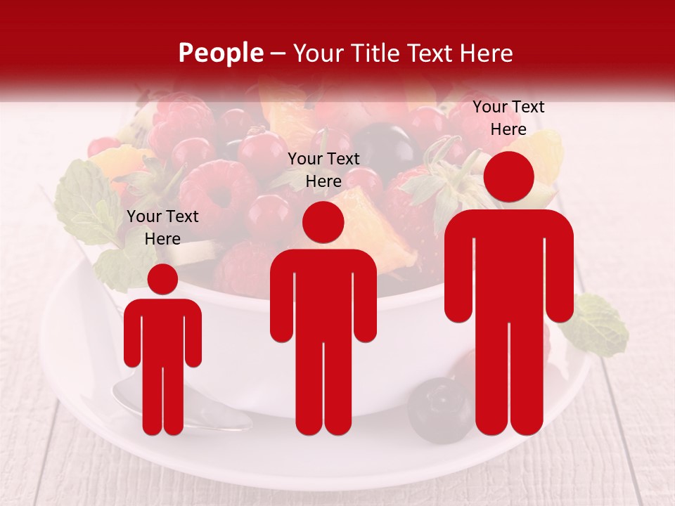 A Bowl Of Fruit With A Spoon On A Plate PowerPoint Template