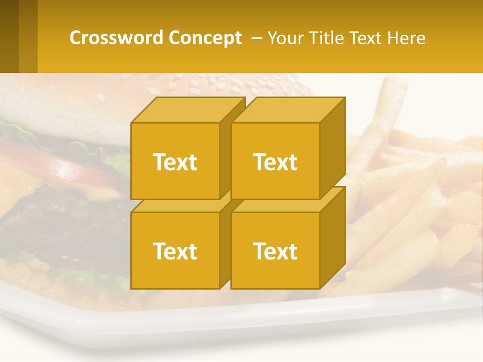 Burger And French Fries PowerPoint Template