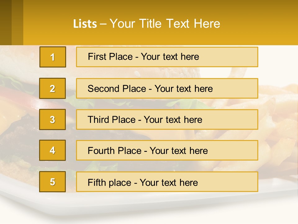 Burger And French Fries PowerPoint Template