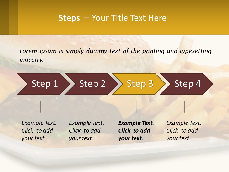 Burger And French Fries PowerPoint Template