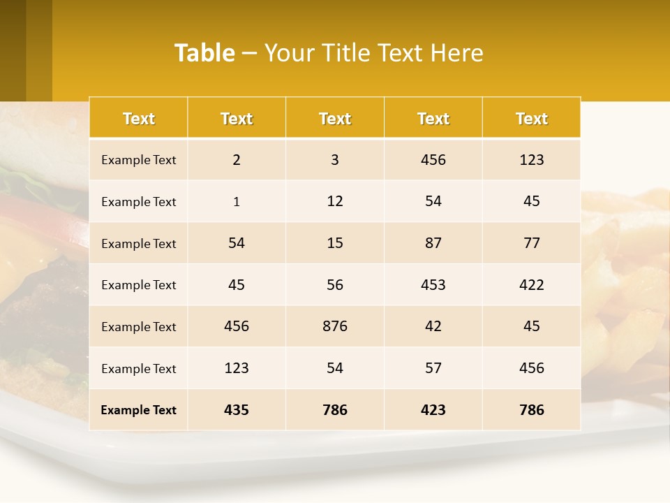 Burger And French Fries PowerPoint Template