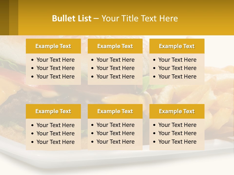 Burger And French Fries PowerPoint Template