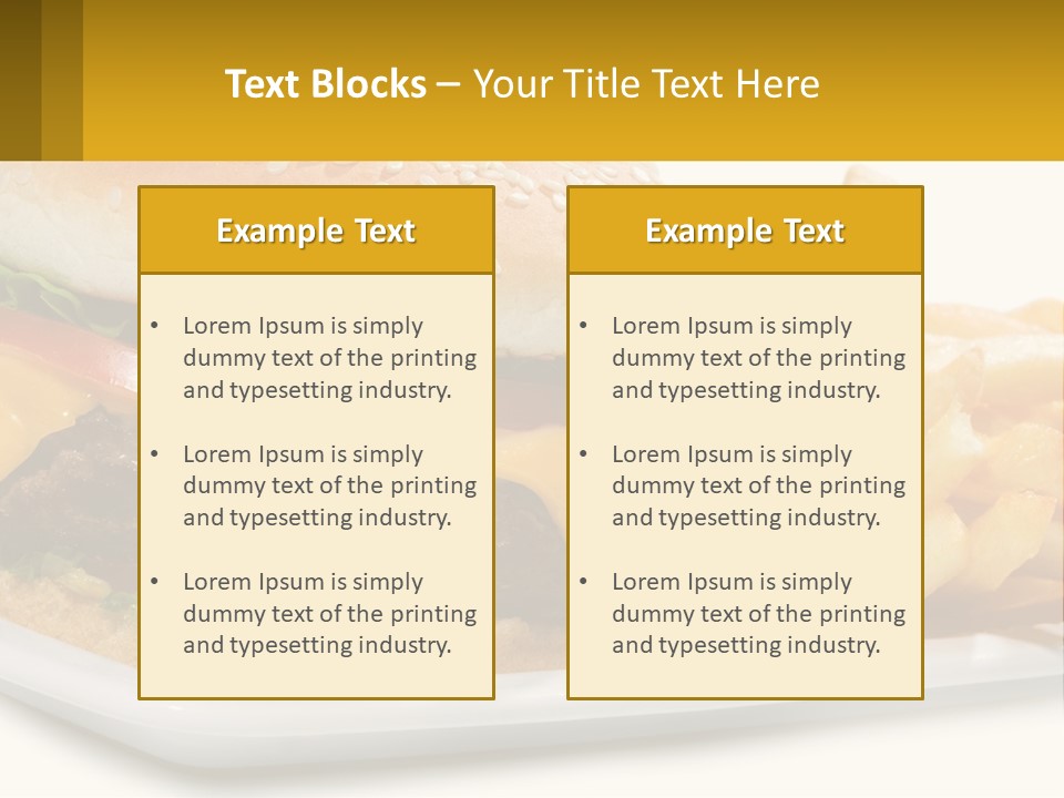 Burger And French Fries PowerPoint Template