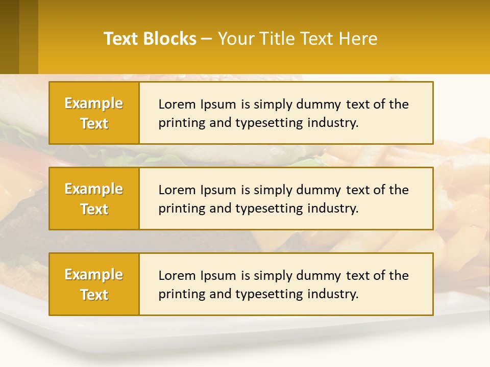 Burger And French Fries PowerPoint Template