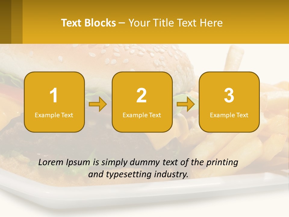 Burger And French Fries PowerPoint Template