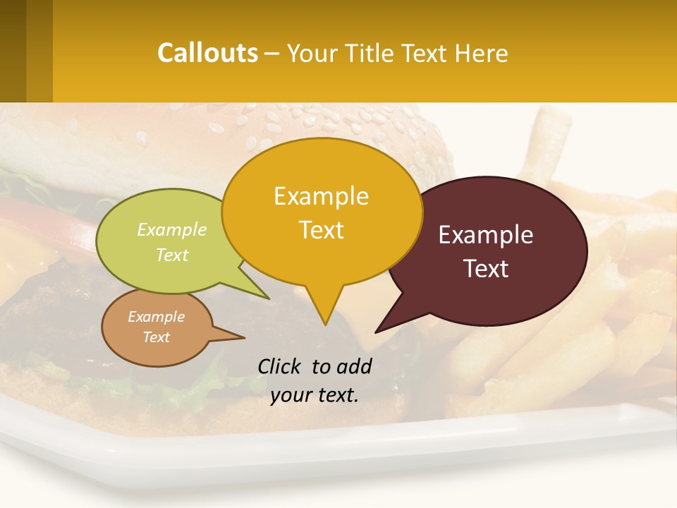 Burger And French Fries PowerPoint Template