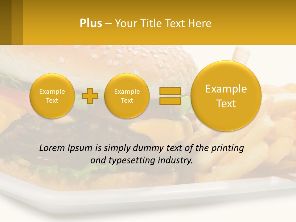 Burger And French Fries PowerPoint Template