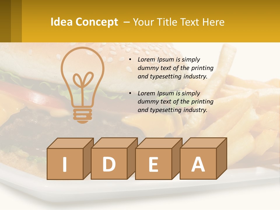 Burger And French Fries PowerPoint Template