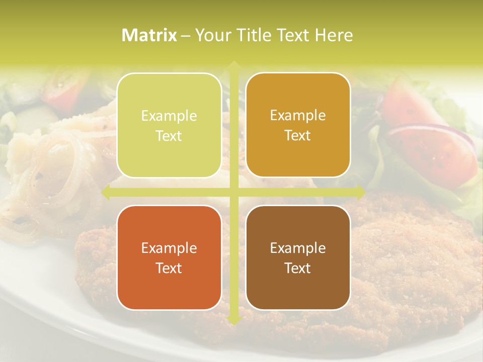 A Plate Of Food With A Salad And Some Meat PowerPoint Template