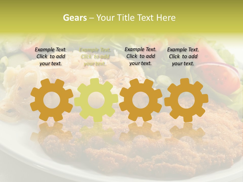 A Plate Of Food With A Salad And Some Meat PowerPoint Template