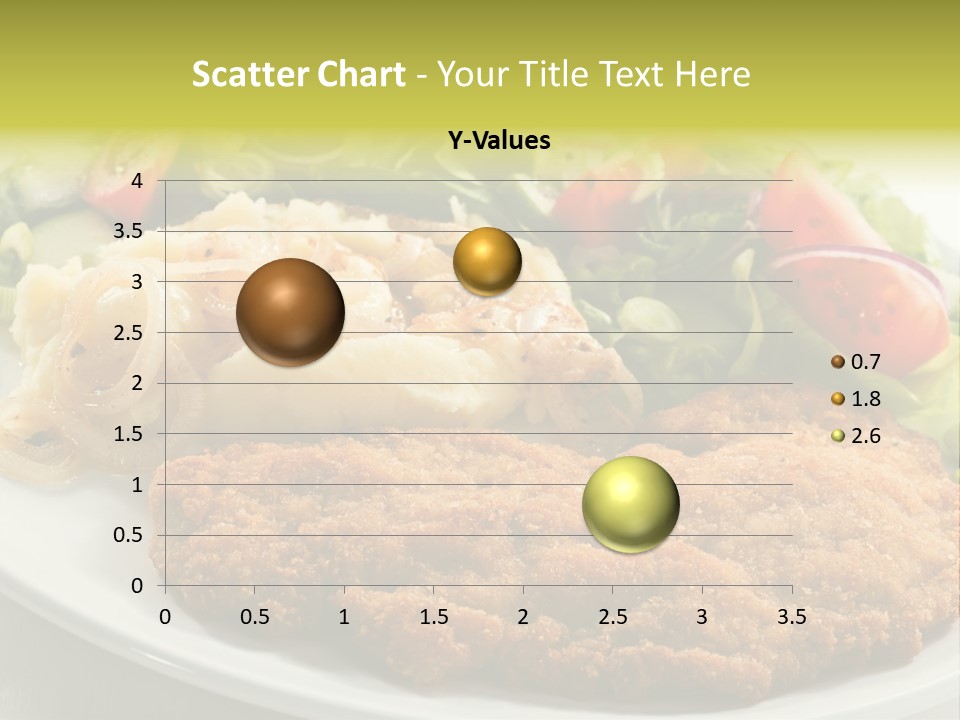 A Plate Of Food With A Salad And Some Meat PowerPoint Template