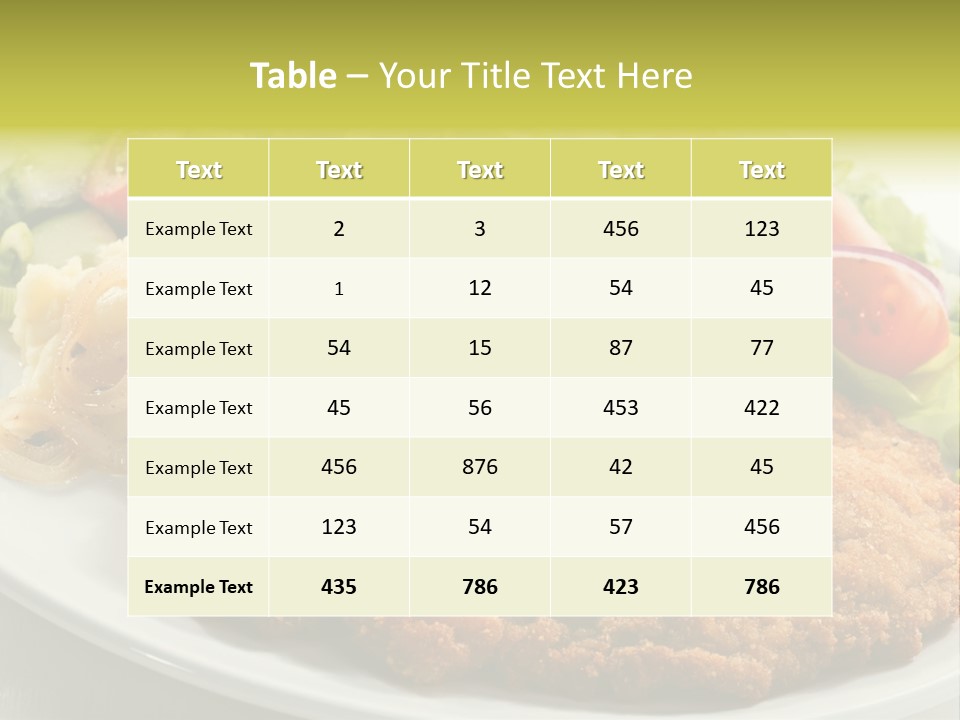 A Plate Of Food With A Salad And Some Meat PowerPoint Template