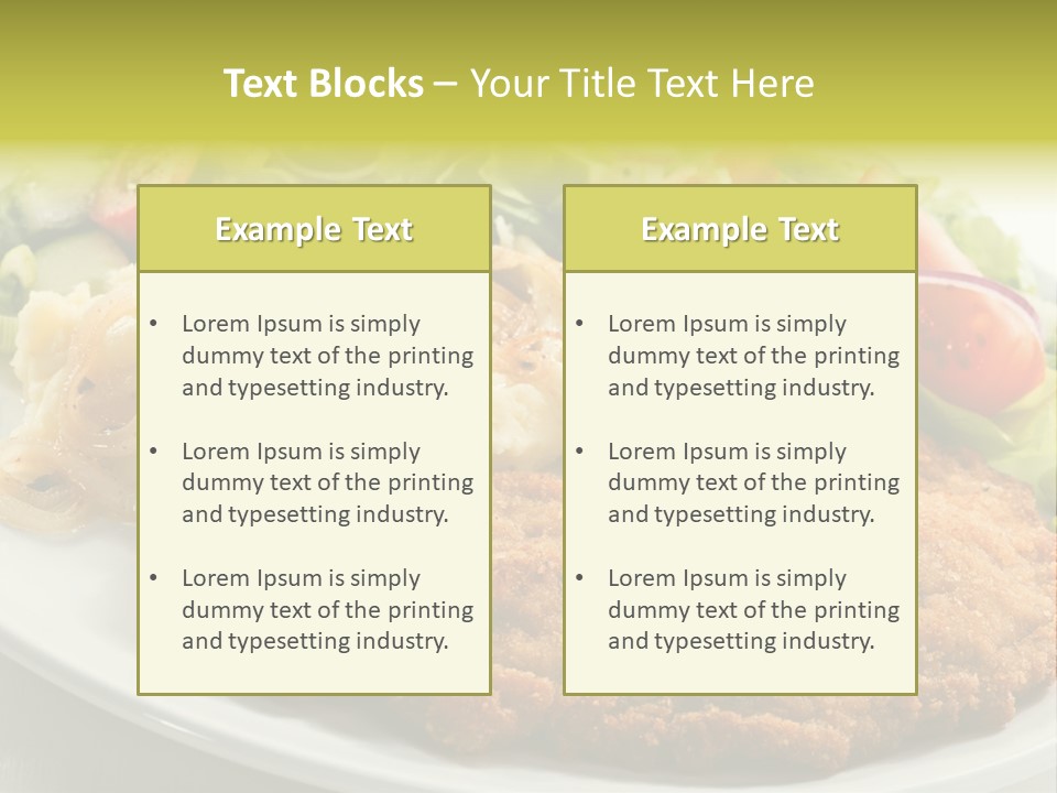 A Plate Of Food With A Salad And Some Meat PowerPoint Template