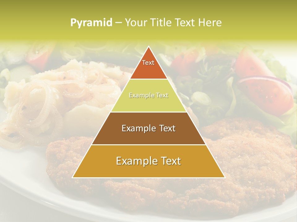 A Plate Of Food With A Salad And Some Meat PowerPoint Template