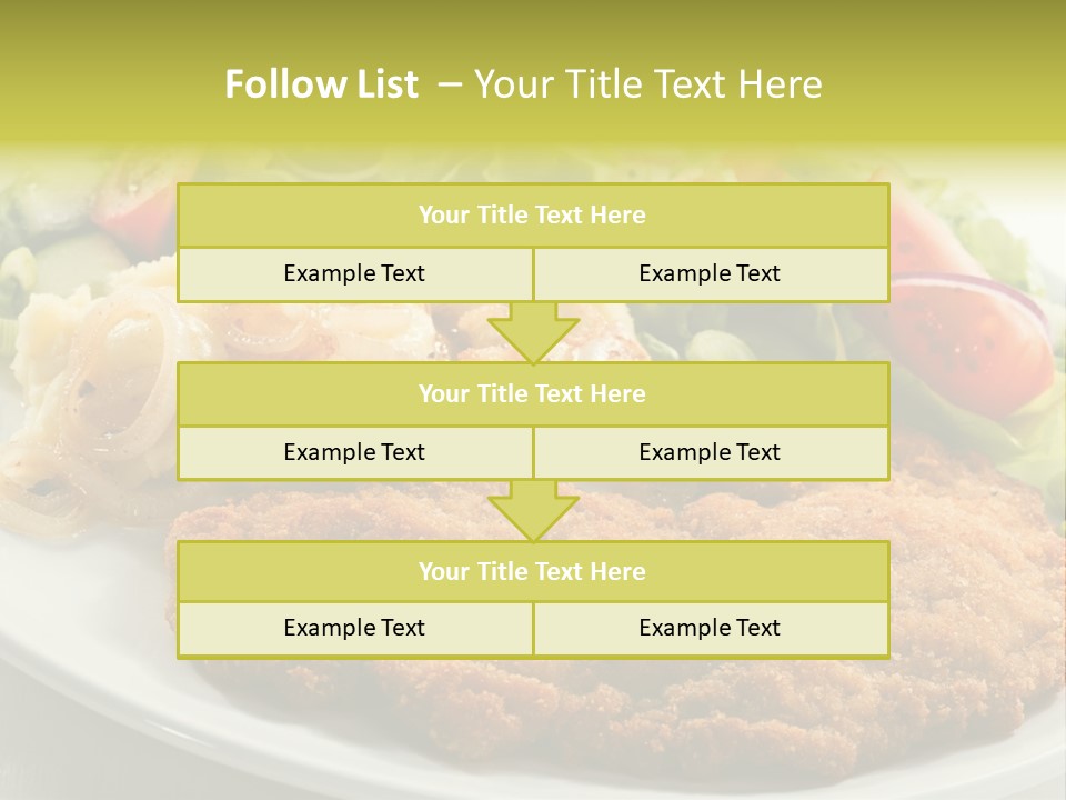 A Plate Of Food With A Salad And Some Meat PowerPoint Template