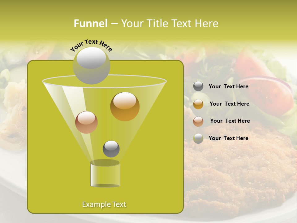 A Plate Of Food With A Salad And Some Meat PowerPoint Template