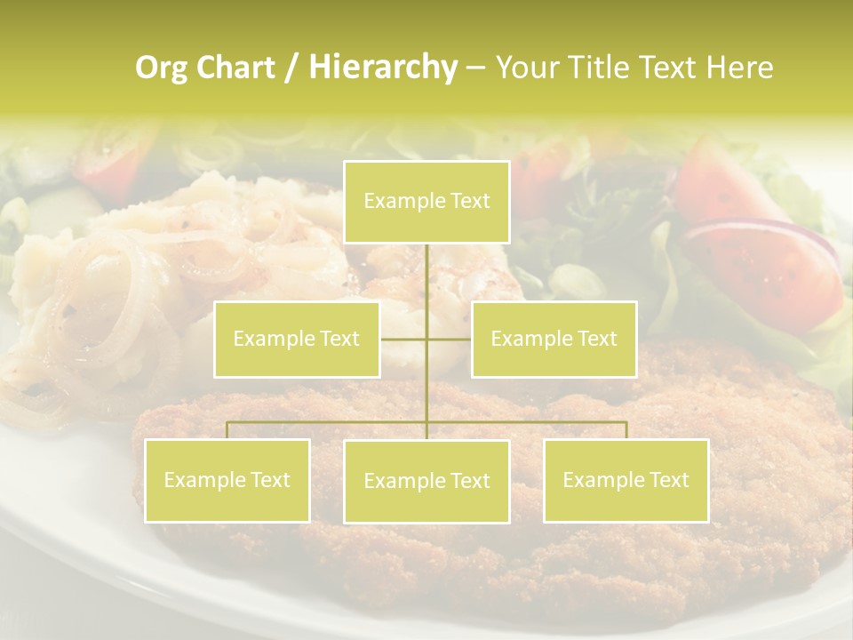 A Plate Of Food With A Salad And Some Meat PowerPoint Template