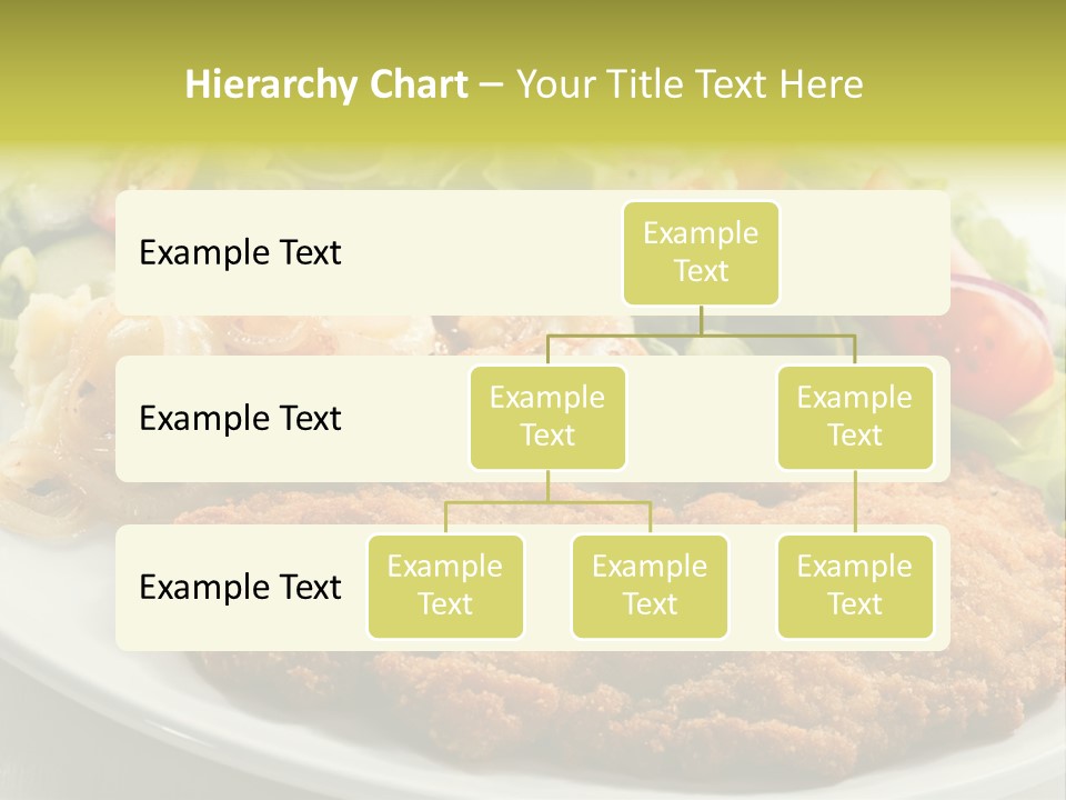 A Plate Of Food With A Salad And Some Meat PowerPoint Template