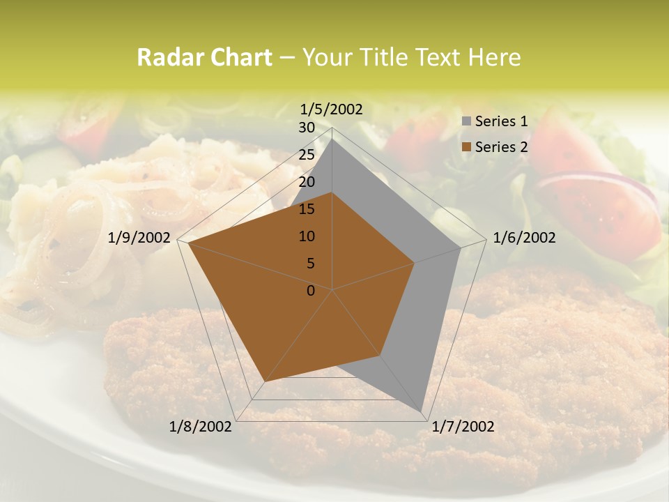 A Plate Of Food With A Salad And Some Meat PowerPoint Template