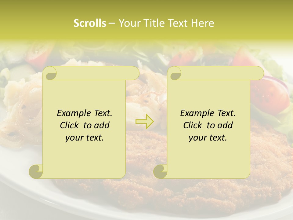 A Plate Of Food With A Salad And Some Meat PowerPoint Template