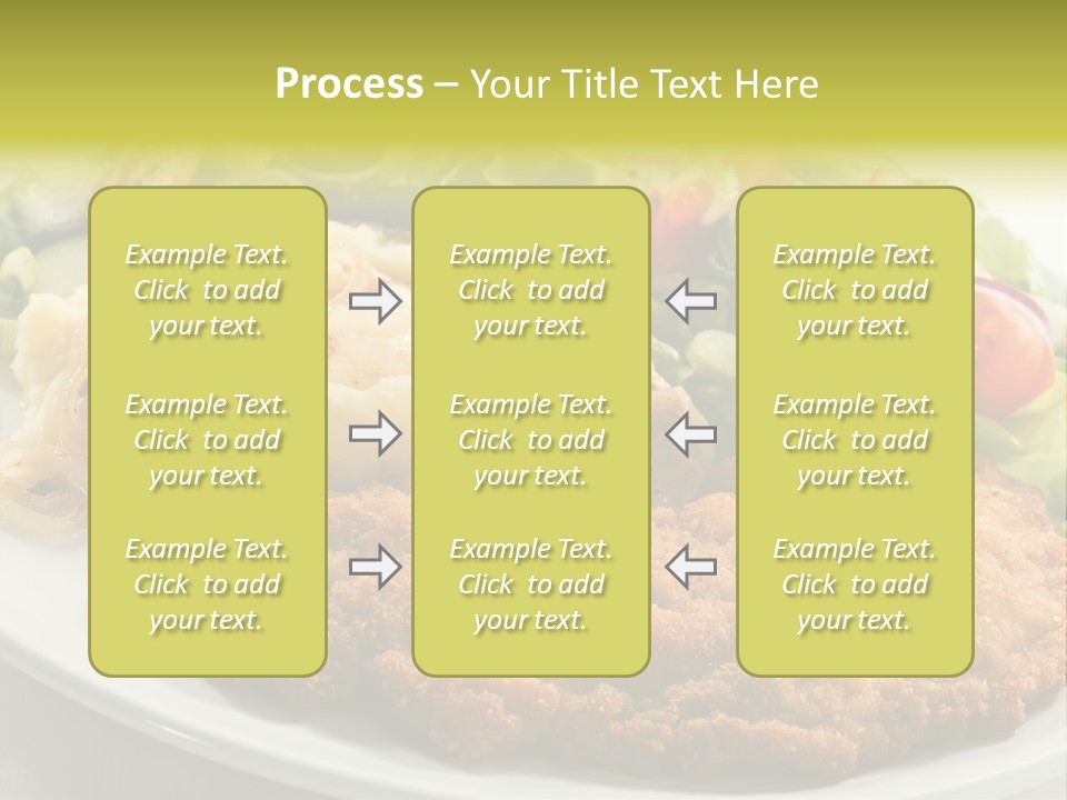 A Plate Of Food With A Salad And Some Meat PowerPoint Template