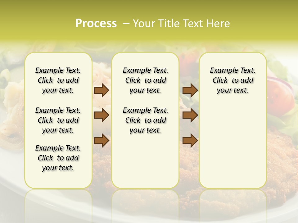 A Plate Of Food With A Salad And Some Meat PowerPoint Template