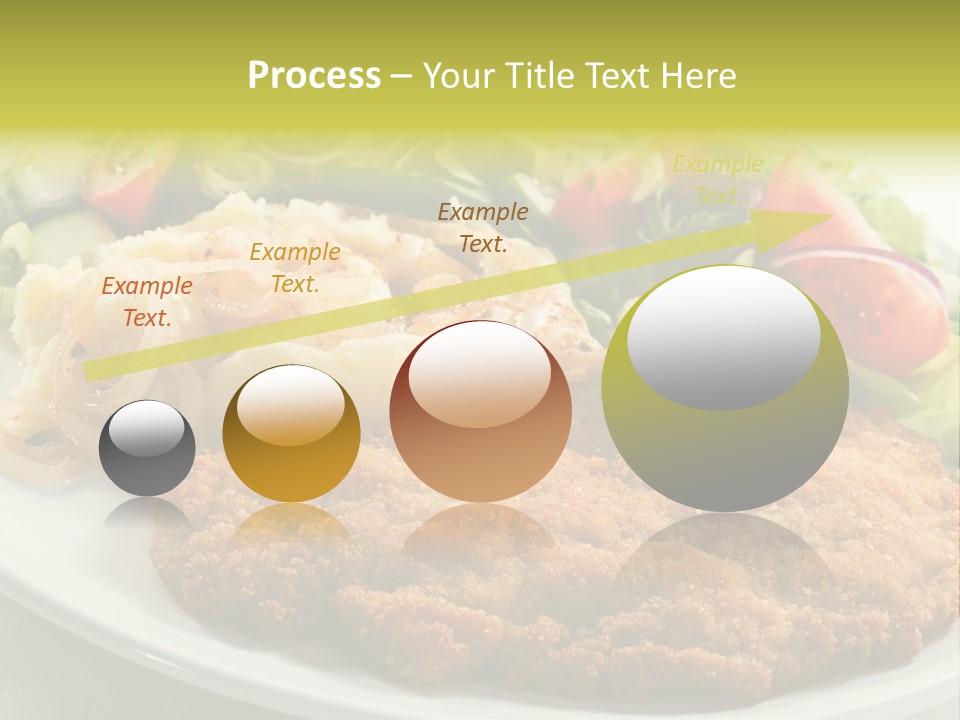 A Plate Of Food With A Salad And Some Meat PowerPoint Template