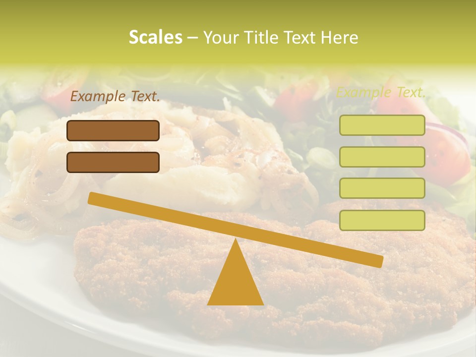 A Plate Of Food With A Salad And Some Meat PowerPoint Template