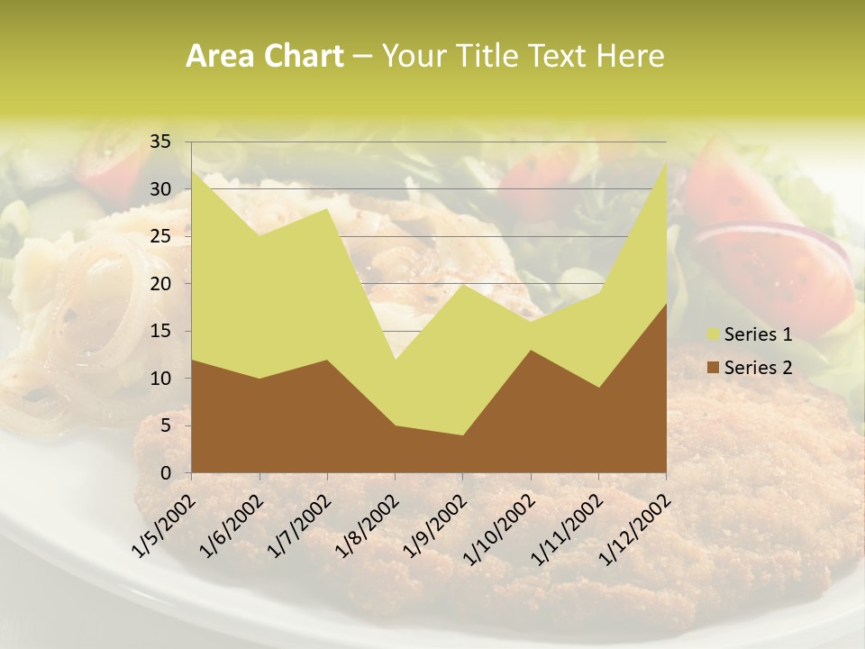 A Plate Of Food With A Salad And Some Meat PowerPoint Template