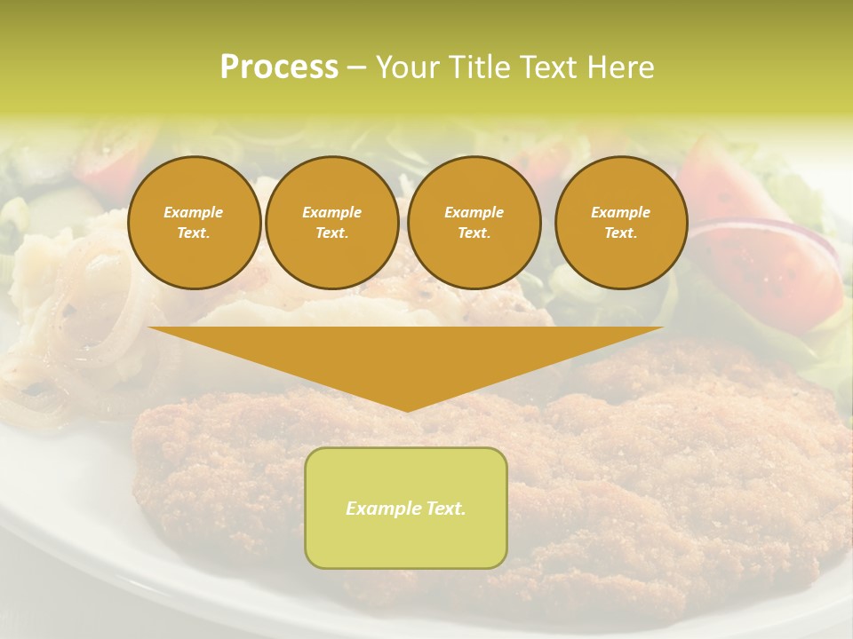 A Plate Of Food With A Salad And Some Meat PowerPoint Template