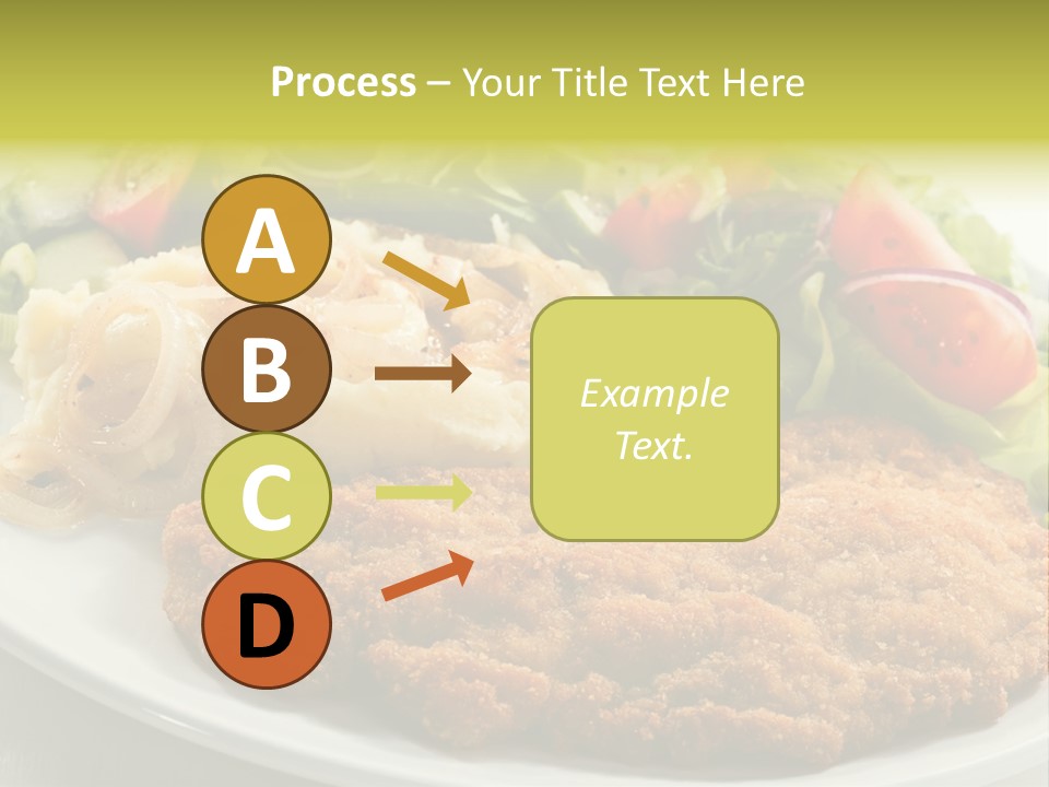 A Plate Of Food With A Salad And Some Meat PowerPoint Template