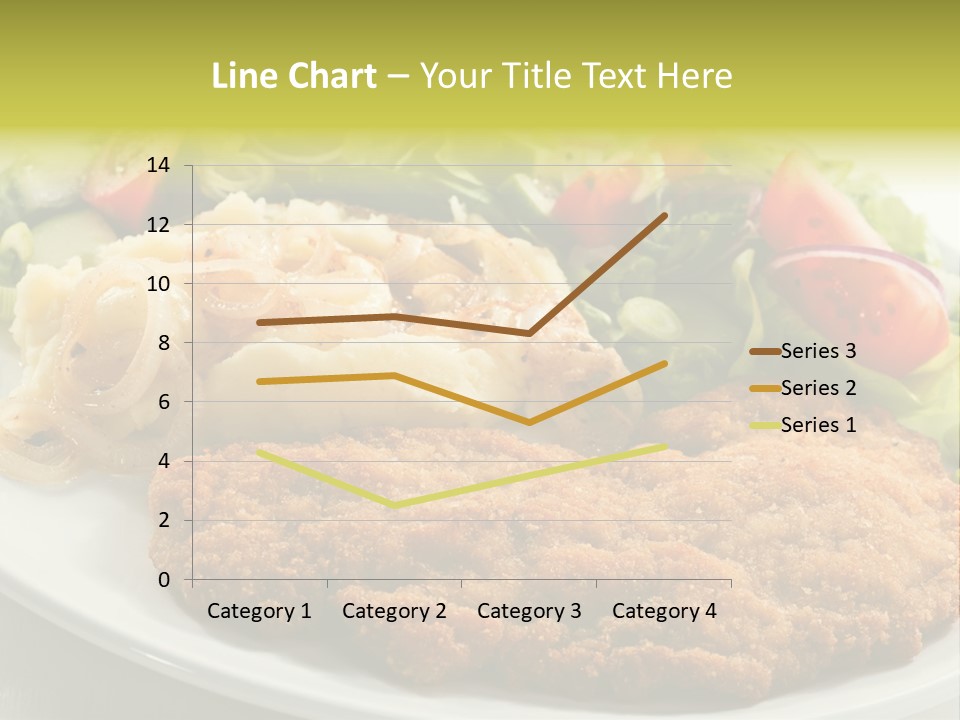 A Plate Of Food With A Salad And Some Meat PowerPoint Template