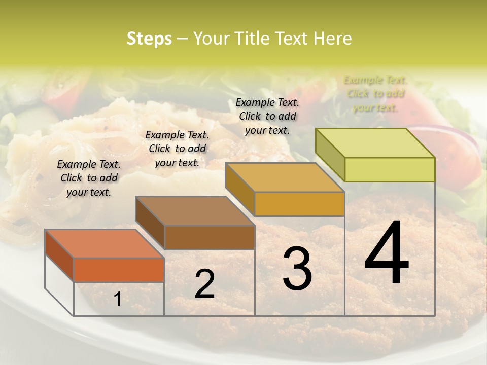 A Plate Of Food With A Salad And Some Meat PowerPoint Template